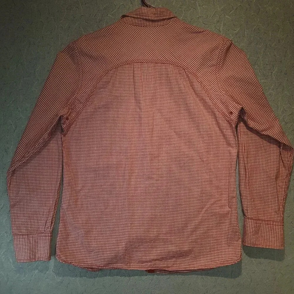 Men's DH3 Long Sleeve Red  & White Checkered Shirt Size Medium - Picture 7 of 7